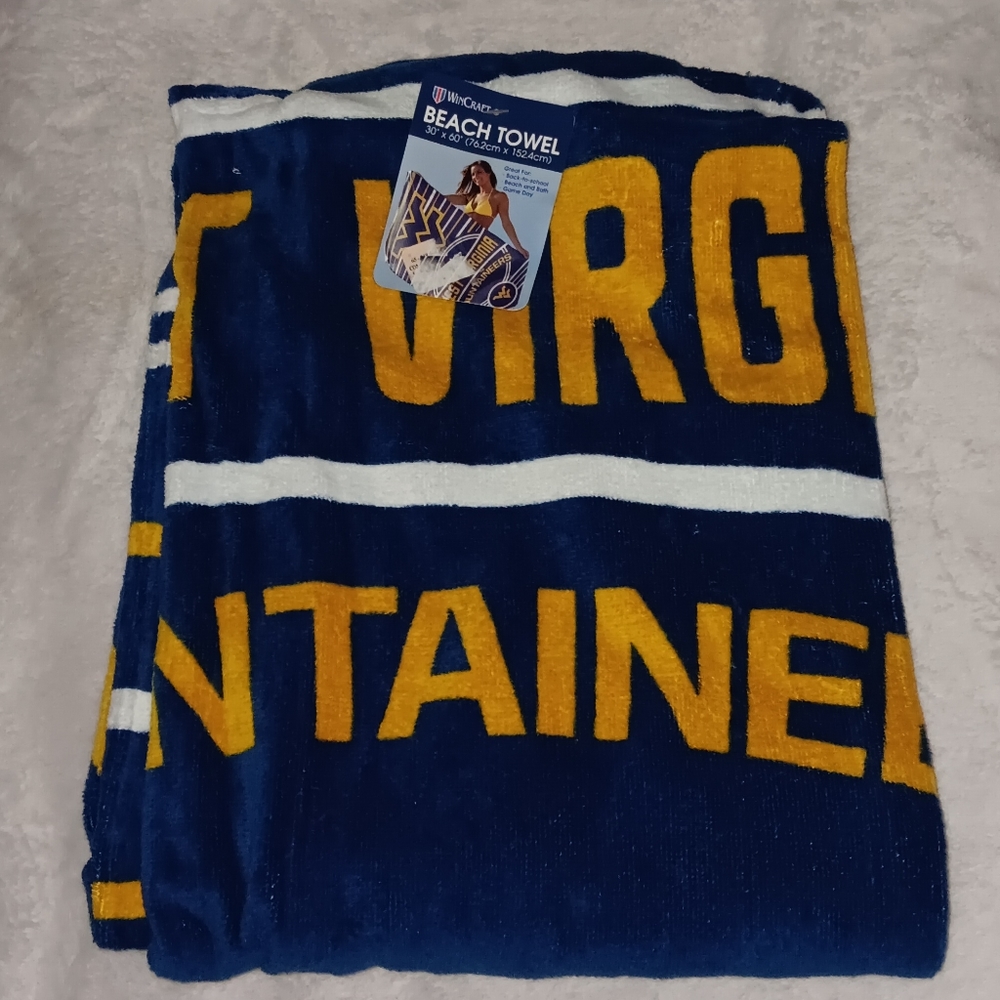 New West Virginia Mountaineers Vintage Beach Towel